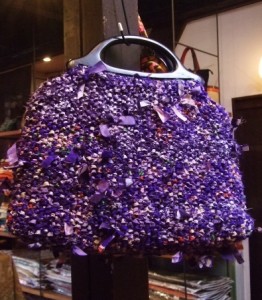 紫　ふわくしゅバッグ