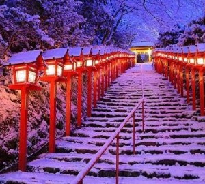 京都・貴船・雪景色